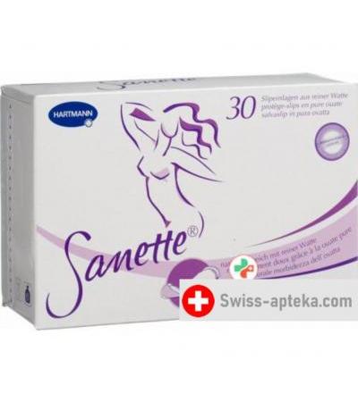 Sanette Slip Einlagen ohne Plastikfolie 30 штук