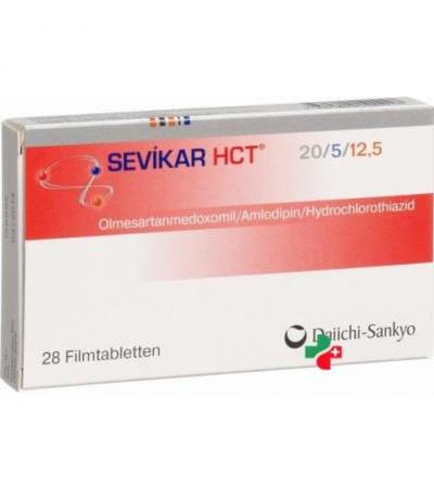 Севикар HCT 20/5/12.5 мг 28 таблеток покрытых оболочкой
