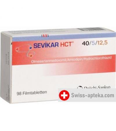 Севикар HCT 40/5/12.5 мг 98 таблеток покрытых оболочкой
