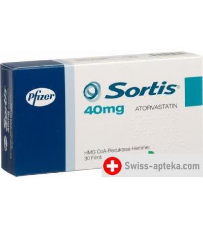 Сортис 40 мг 30 таблеток покрытых оболочкой