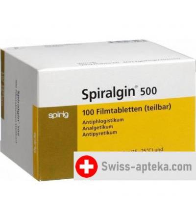 Спиралгин 500 мг 100 таблеток покрытых оболочкой