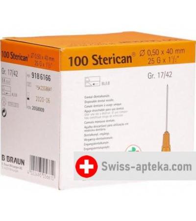 Sterican Nadel Dent 25г 0.5x40мм Orange 100 штук