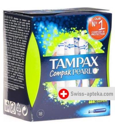 Tampax Tampons Compak Pearl Super 18 штук