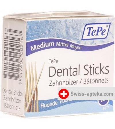 TePe Zahnholzer mit Fluorid aus Lindenholz Medium 125 штук