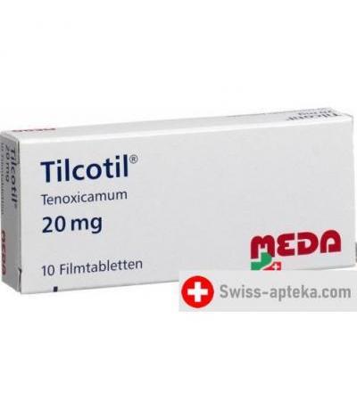 Тилкотил 20 мг 10 таблеток покрытых оболочкой
