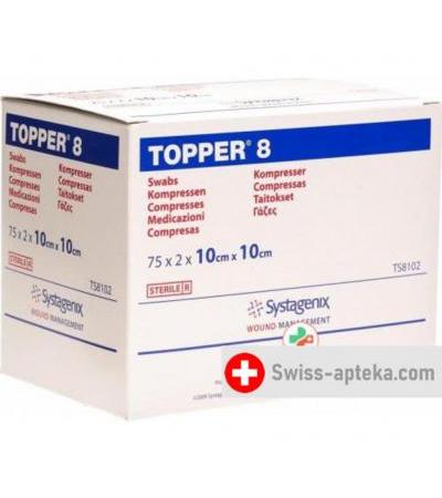 Topper 8 Einmal-Kompressen 10x10см стерильный 75 пакетиков a 2 штуки