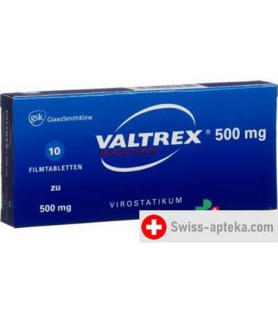 Вальтрекс 500 мг 10 таблеток покрытых оболочкой