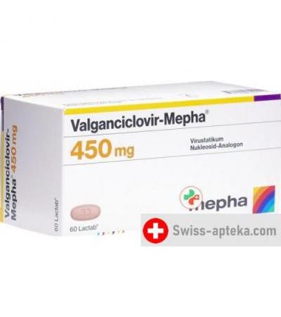 Валганцикловир Мефа 450 мг 60 таблеток покрытых оболочкой