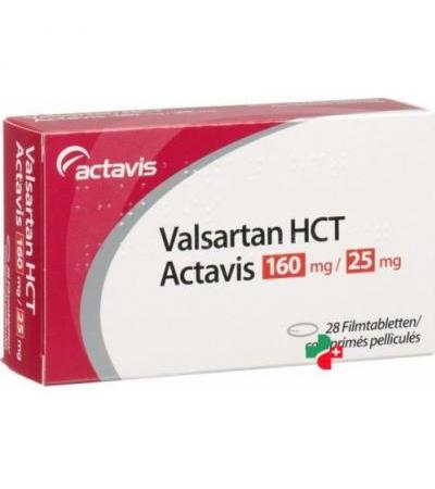 Валсартан HCT Актавис 160/25 28 таблеток покрытых оболочкой