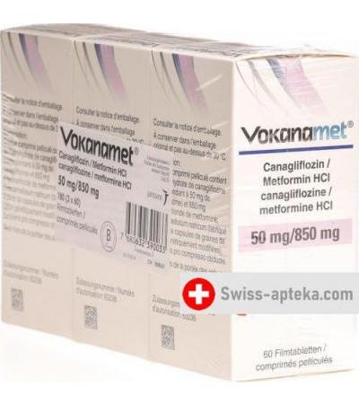 Воканамет 50/850 мг 180 таблеток покрытых оболочкой