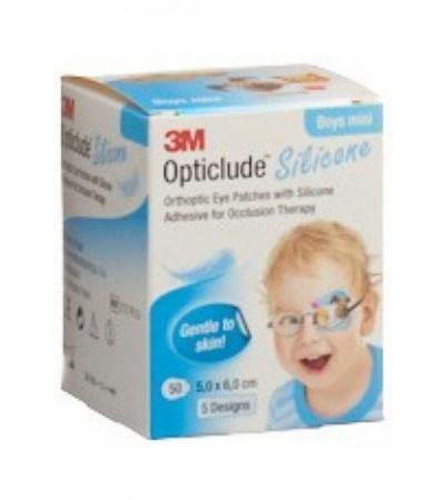 3M OPTICLUDE Silic Augenv 5x6cm Mini Boys 50 Stk