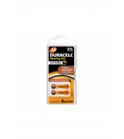 DURACELL Batt EasyTab 13 Zinc Air D6 1.4V 6 Stk