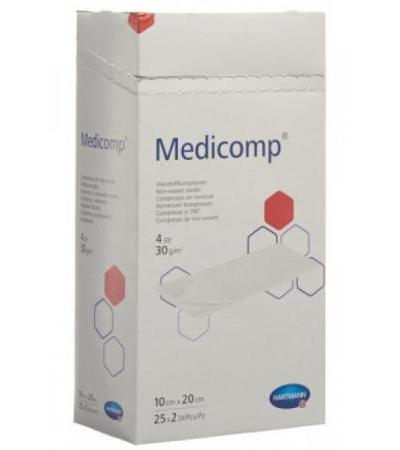 MEDICOMP Vlieskompr 10x20cm 4f 25 Btl 2 Stk
