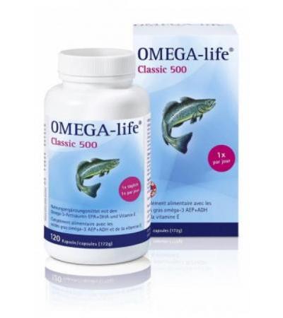 OMEGA-LIFE Gel Kapseln 500 mg 120 Stk