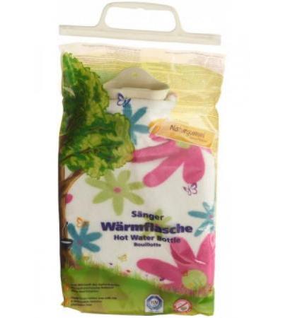 SÄNGER Wärmflasche 2l Fleecebezug bunt Blume