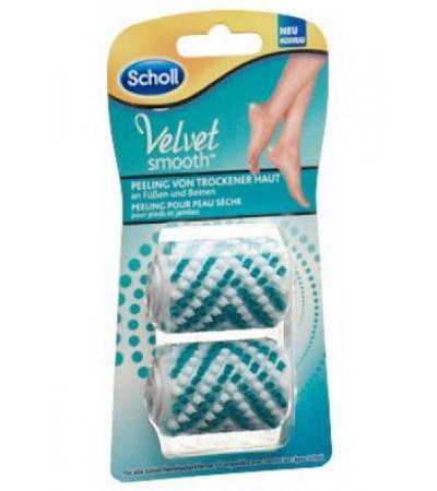 SCHOLL Velvet Smooth Peeling Rollen Dry Skin 2 Stk