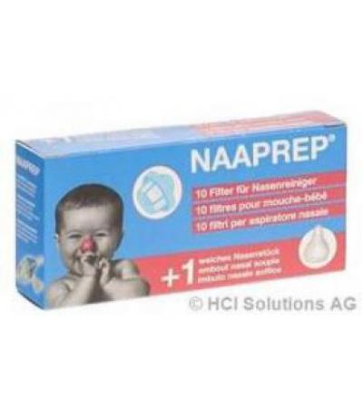 NAAPREP FILTER FÜR NASENREINIGER 10 STÜCK + 1 NASENSTÜCK