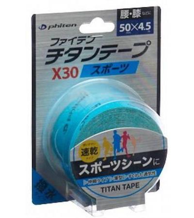 PHITEN AQUATITAN TAPE X30 SPORT 5CMX4.5M ELASTISCH BLAU