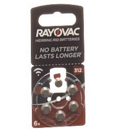 RAYOVAC BATTERIE HÖRGERÄTE 1.4V V312 6 STK