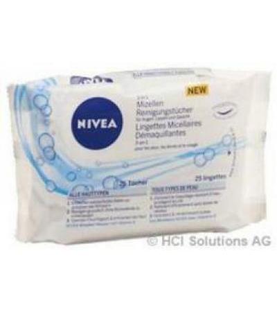 NIVEA MIZELLEN REINIGUNGSTÜCHER 3 IN 1 25 STK