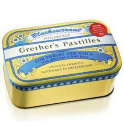GRETHERS BLACKCURRANT PASTILLEN OHNE ZUCKER DS 440 G