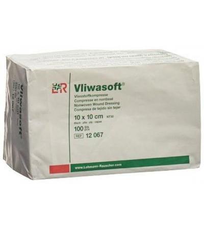 VLIWASOFT VLIESSTOFFKOMPRESSEN 10X10CM 6-LAGIG BTL 100 STK