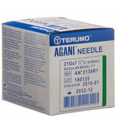 TERUMO AGANI EINMALKANÜLE 21G 0.8X38MM GRÜN 100 STK
