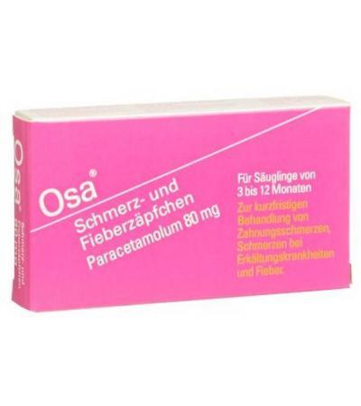 OSA SCHMERZ- UND FIEBERZÄPFCHEN 80 MG 10 ZÄPFCHEN
