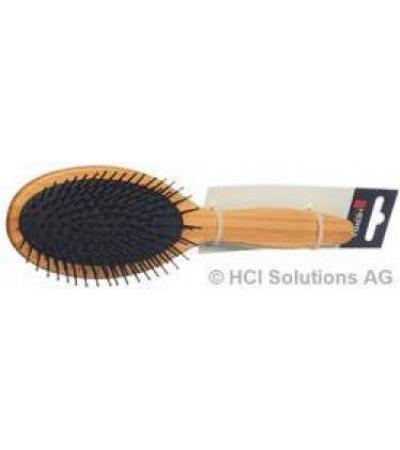 HERBA BAMBUSBÜRSTE PNEUMATIC MIT PLASTIKSTIFTEN OVAL