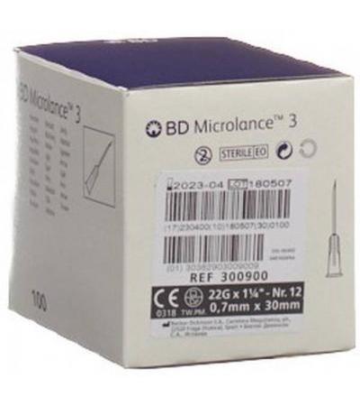 BD MICROLANCE 3 INJEKTION KANÜLE 0.70X30MM SCHWARZ 100 STK