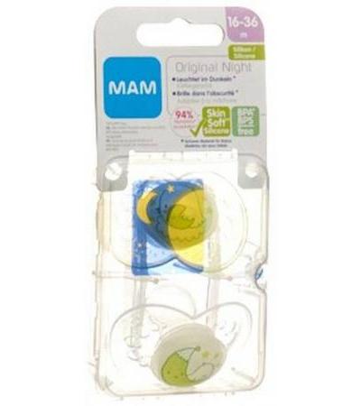 MAM NIGHT NUGGI SILIKON 16-36 MONATE GIRL 2 STK