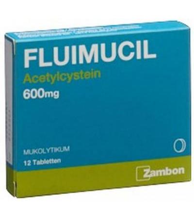 FLUIMUCIL TABL 600 MG (D) 12 STK