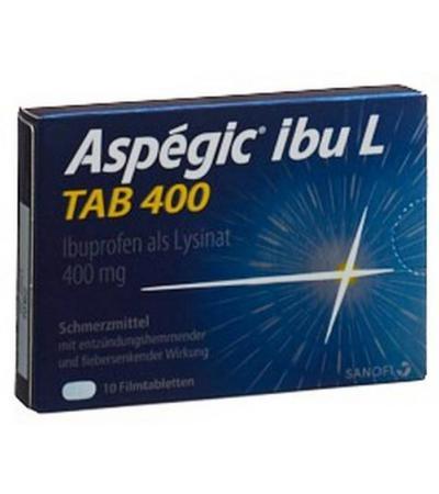 ASPEGIC IBU L TAB FILMTABL 400 MG 10 STK