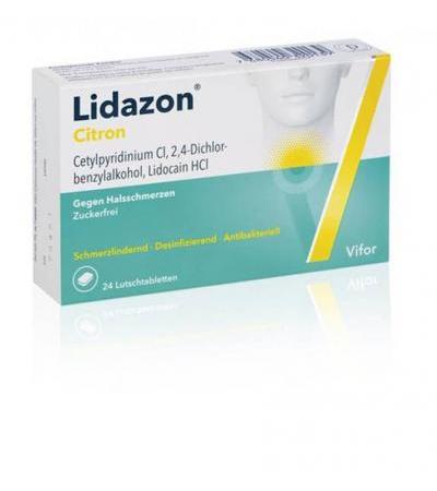 LIDAZON LUTSCHTABL CITRON 24 STK