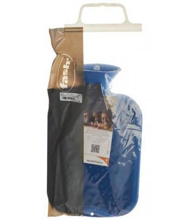 FASHY WÄRMFLASCHE THERMOPLASTIK 2L HALBLAMELLE SAPHIR