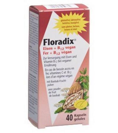 FLORADIX VEGAN EISEN + VITAMIN B12 KAPS 40 STK