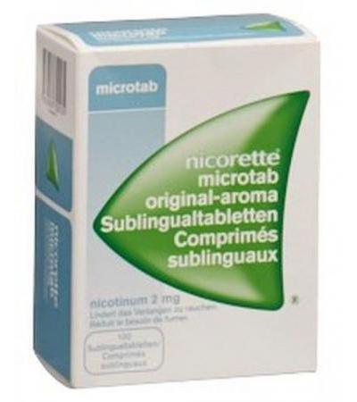 NICORETTE MICROTAB ORIG SUBLING TABL 2 MG 100 STK