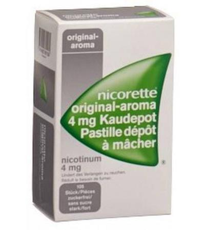 NICORETTE ORIGINAL KAUDEPOTS 4 MG 105 STK
