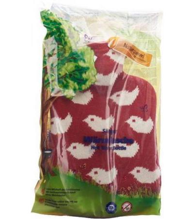 SÄNGER WÄRMFLASCHE 0.8L STRICKBEZUG ROT BABY BIRDS