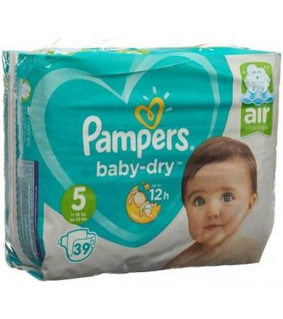 PAMPERS BABY DRY GR5 11-16KG JUNIOR SPARPACKUNG 39 STK