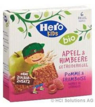 HERO KIDS BIO GETREIDERIEGEL HIMBEER UND APFEL 6 X 30 G