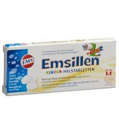 EMSILLEN KINDER-HALSTABLETTEN 20 LUTSCHTABLETTEN