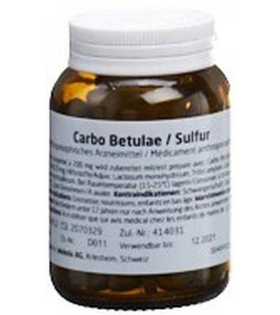 WELEDA CARBO BETULAE/SULFUR TABL 50 G