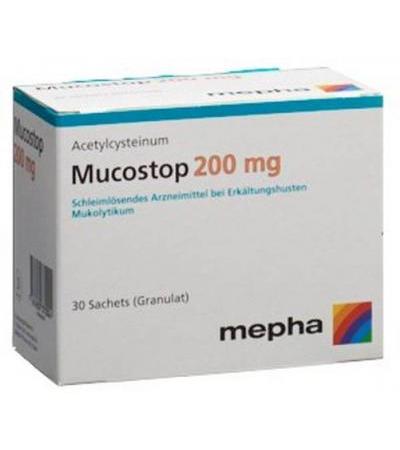 MUCOSTOP 200 MG 30 SACHETS (GRANULAT)