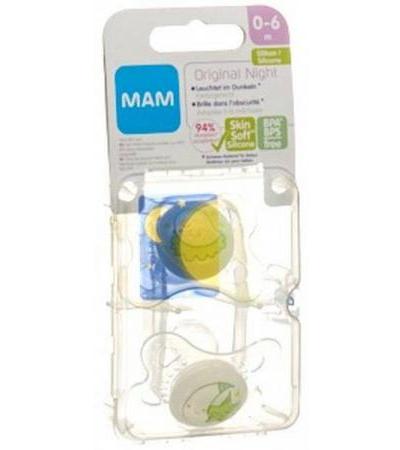MAM NIGHT NUGGI SILIKON 0-6 MONATE UNISEX 2 STK