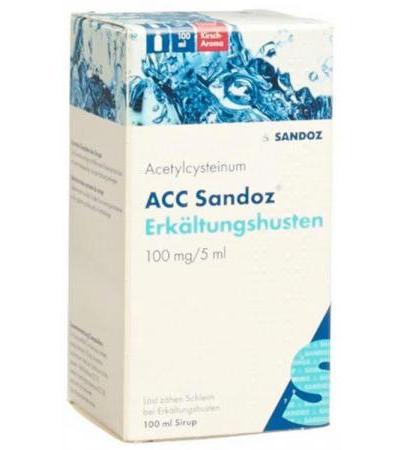 ACC SANDOZ ERKÄLTUNGSHUSTEN SIRUP 100 MG/5ML FL 100 ML