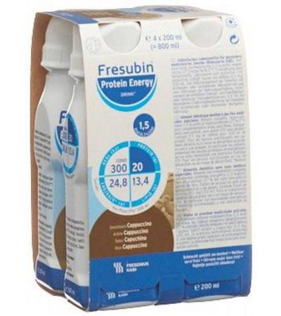 FRESUBIN PROTEIN ENERGY DRINK CAPPUCCINO 4 X 200 ML