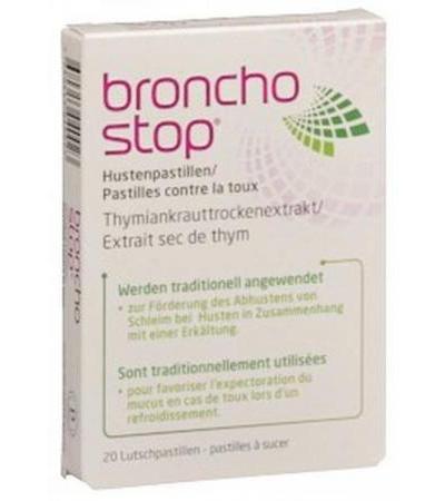 BRONCHOSTOP HUSTENPASTILLEN LUTSCHTABL 20 STK