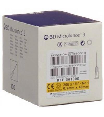 BD MICROLANCE 3 INJEKTION KANÜLE 0.90X40MM GELB 100 STK