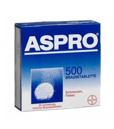 ASPRO 500 20 VOLLSTÄNDIG LÖSLICHE BRAUSETABLETTEN